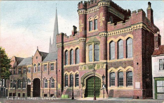 Postcard of Lincoln Drill Hall